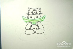 简笔画小孩吃瓜,小家伙的夏日吃瓜时光