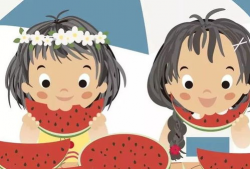 兄妹吃瓜头像动漫